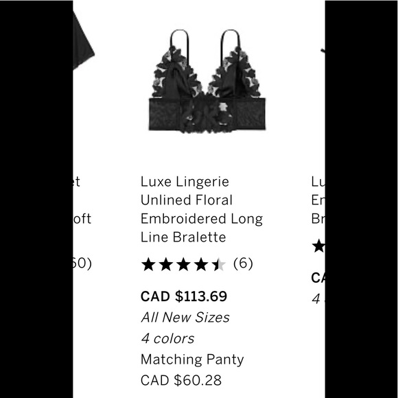 Victoria Secret black lace bralette - Picture 3 of 4